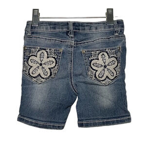 Revolution By Revolt Denim Bermuda Shorts Girls Size 4 Embellished Pockets